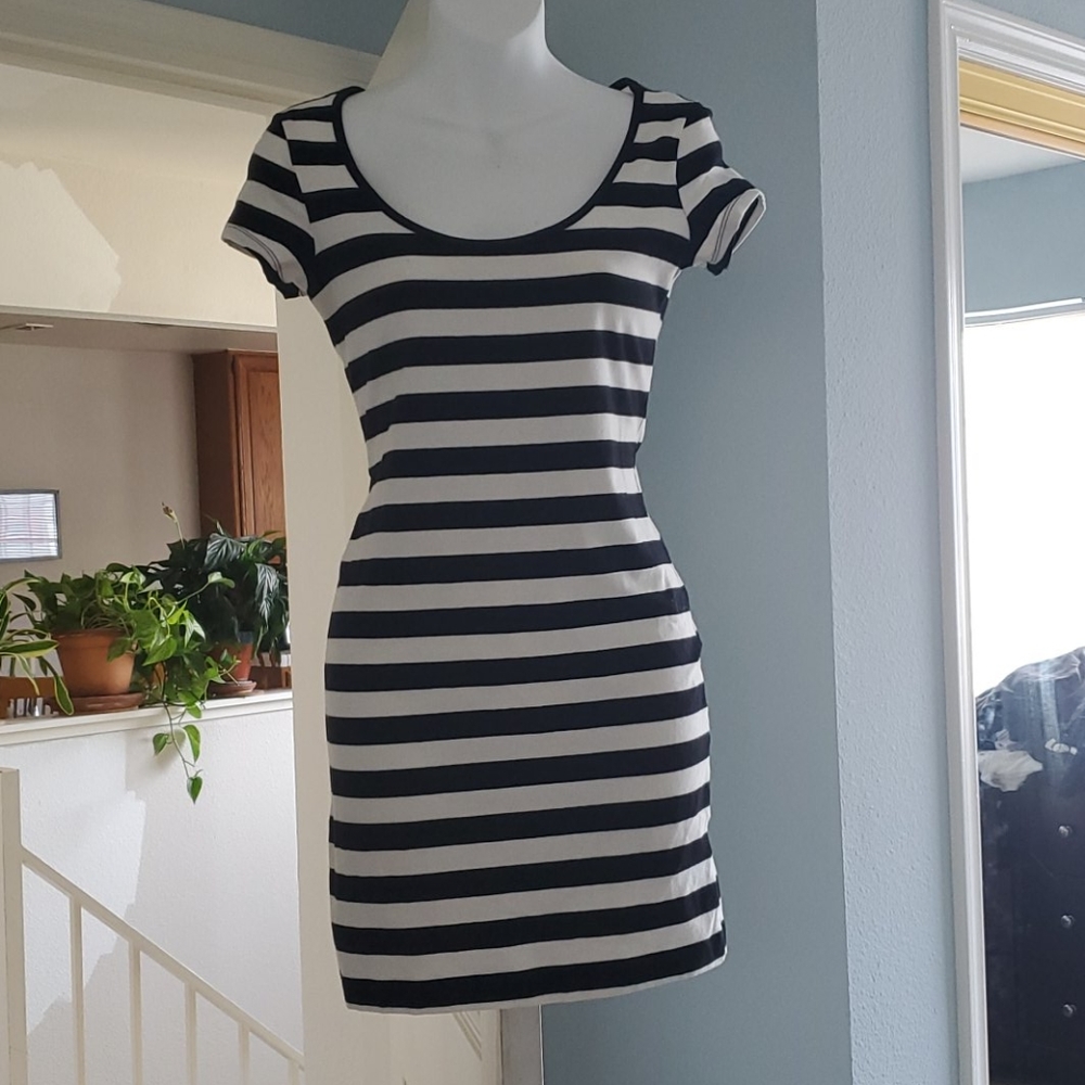 Black & white stripped dress